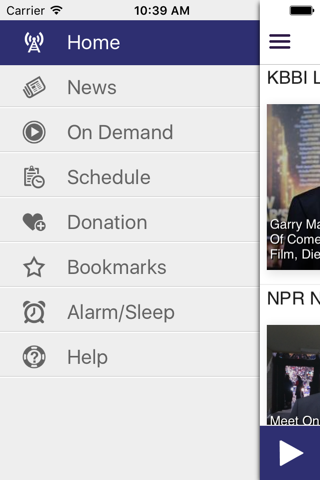 KBBI Public Radio App - náhled