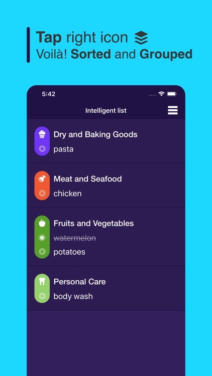 IntelliShopping - Grocery List