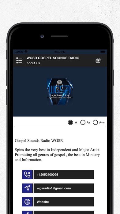 WGSR GOSPEL SOUNDS RADIO screenshot 4
