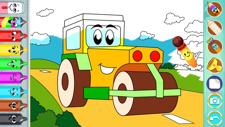 Car coloring book & drawing