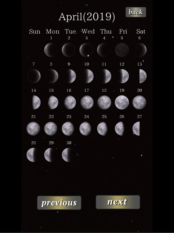 Screenshot #4 pour MoonFace -Calender of the Moon