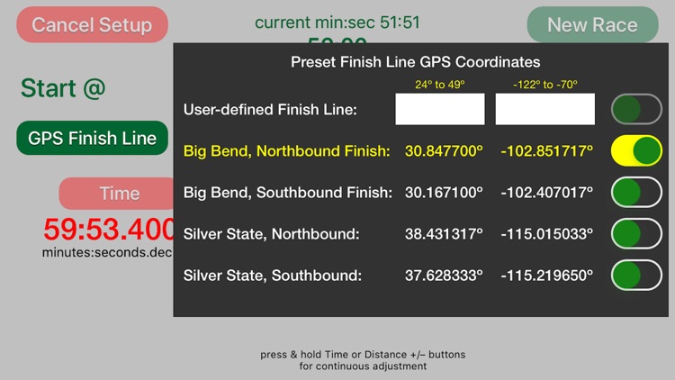Open Road Race Timer