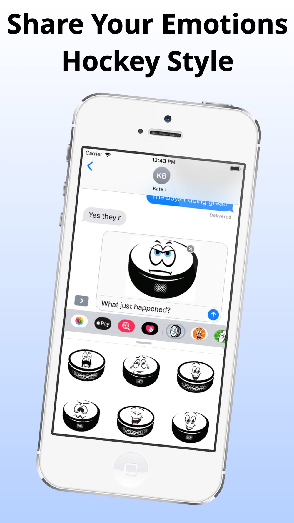 Ice Hockey Puck Emojis Free Download App for iPhone