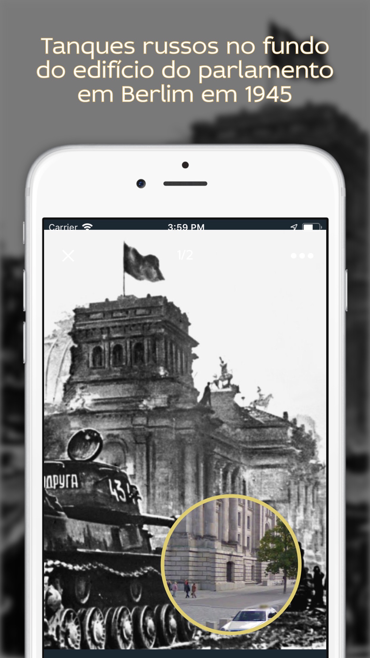 Screenshot do app História do mundo em fotos
