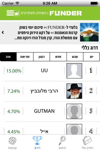 פאנדר FUNDER פורטל קרנות וגמל screenshot 4