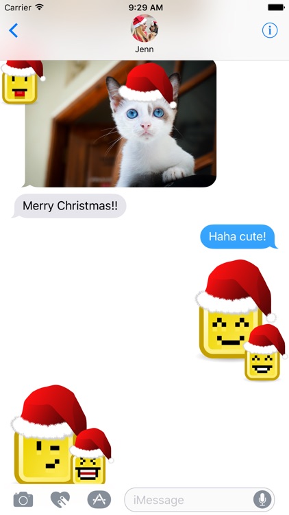 Santa Pixel Christmas Stickers