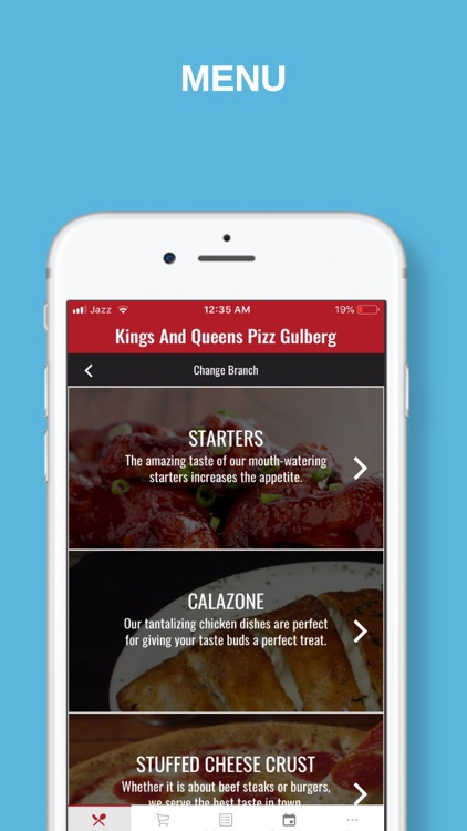 Kings & Queens Pizza app