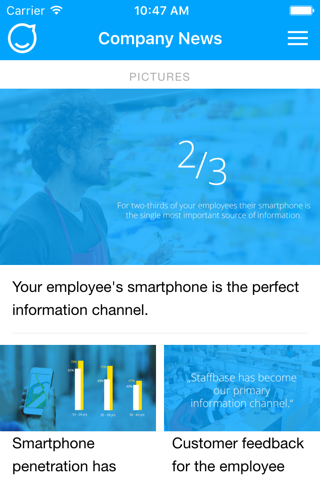 Staffbase Employee App - náhled