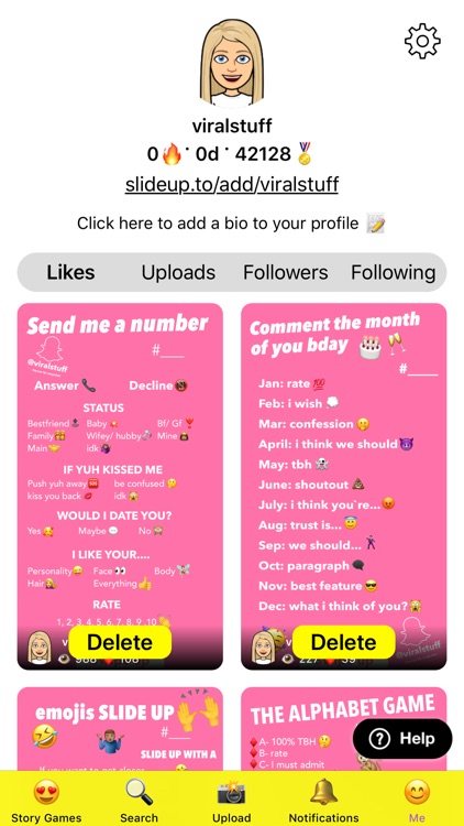 Slide Up - Games for Snapchat! screenshot-6