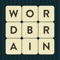 Word Brain is an app that scrambles various words and requires the player to put them back in order