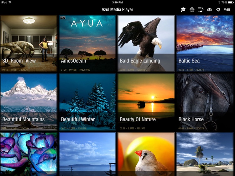 Azul - Video player for iPad screenshot-0