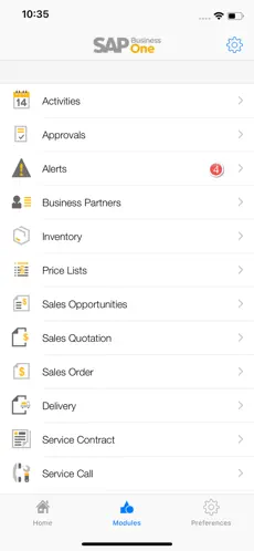 Captura de Pantalla 1 SAP Business One iphone