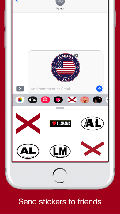 Alabama emoji - USA stickers screenshot 4