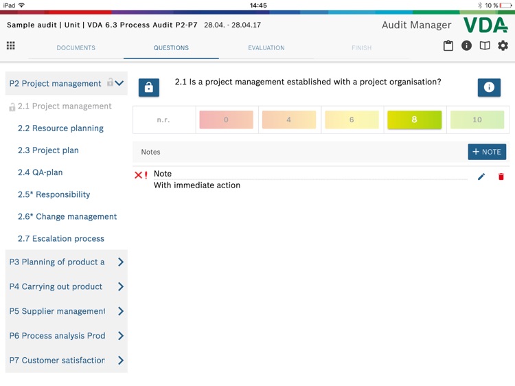 Audit Manager VDA 2016