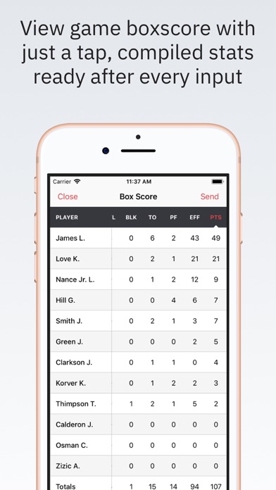 Basketball Stats PRO Phone screenshot 4