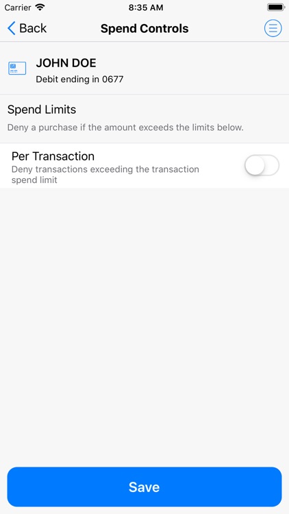 Westfield Bank Card Control screenshot-3