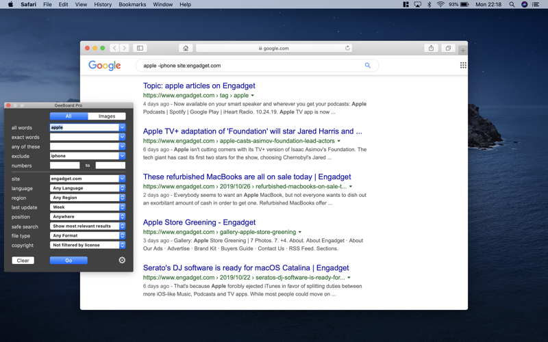 GeeBoard Pro - Web Search screenshot 2