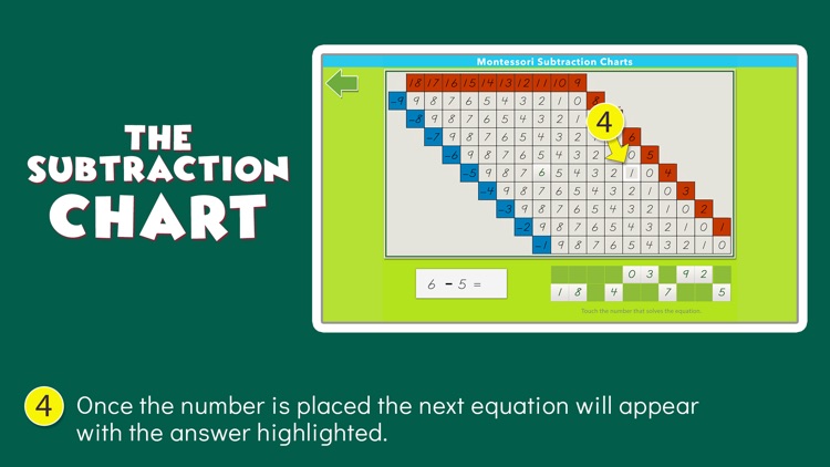 Montessori Subtraction Charts screenshot-3