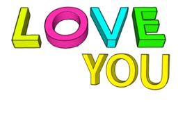 Animated 3-dimensional Letters are cute and colorful