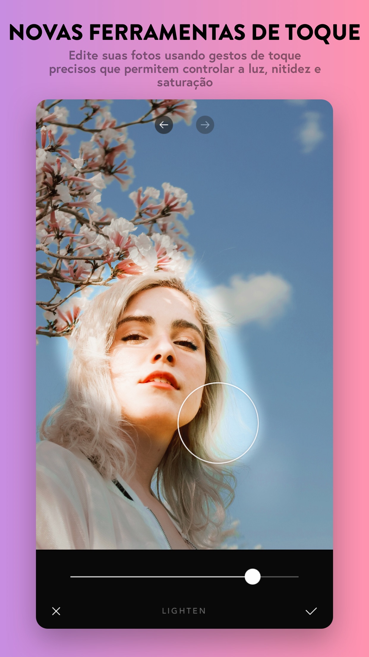 Screenshot do app Afterlight — Editor de Fotos