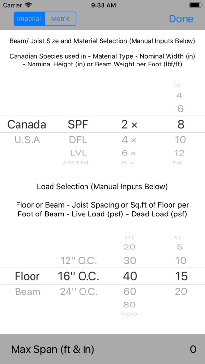 Beam & Joist Span Calculator screenshot-9