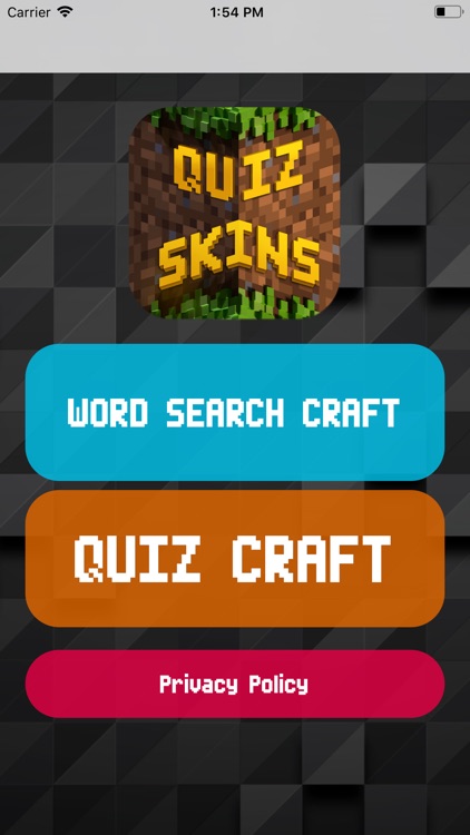 Search Word Quiz For MineCraft