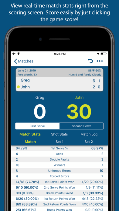 MatchTrack: Your Tennis Scorekeeper screenshot
