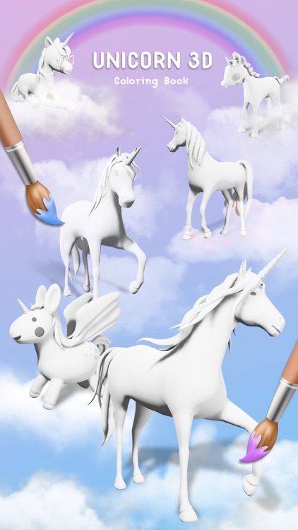 Unicorn 3D Coloring Book screenshot-3