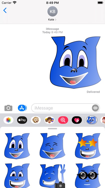 Blue Dog Emoji Stickers