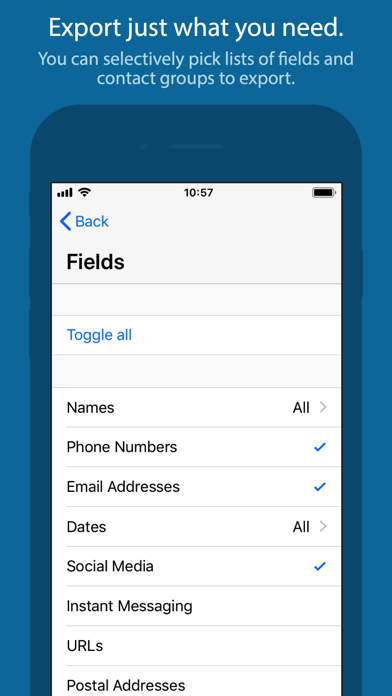 Exporter for Contacts Screenshot 3