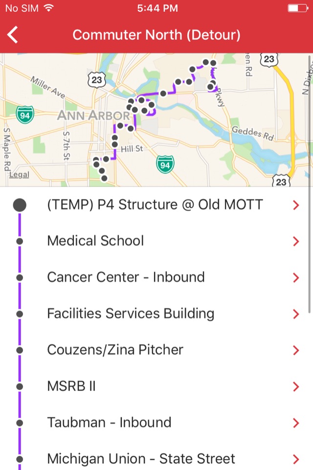 DoubleMap Bus Tracker screenshot 2