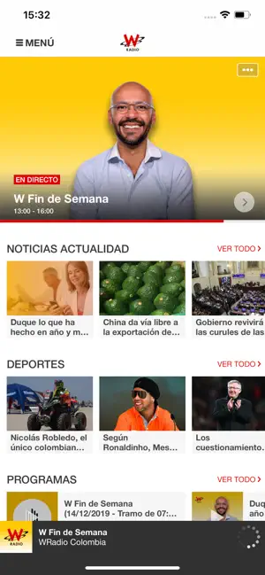 Screenshot 2 WRadio Colombia para iPhone iphone