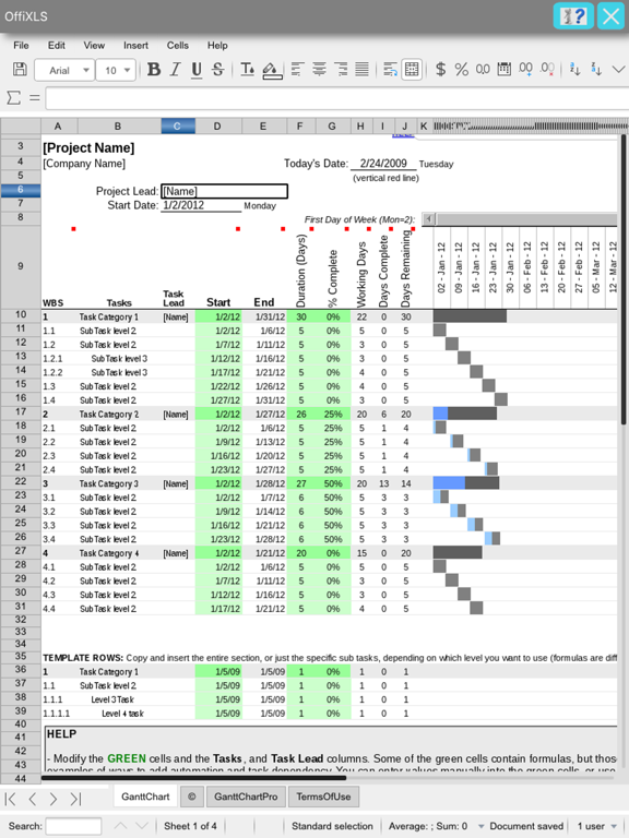 OffiXLS spreadsheet editor screenshot 2