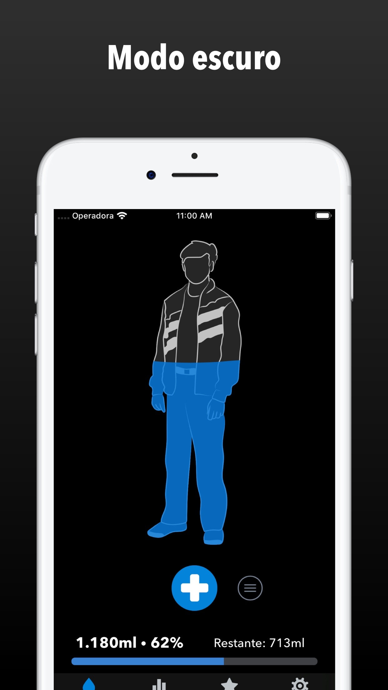 Screenshot do app WaterMinder