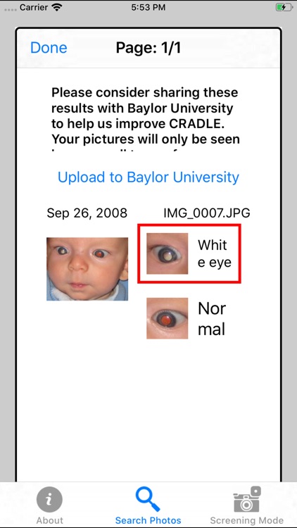 CRADLE White Eye Detector