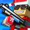 This is an online sandbox shooting game of 3D pixel style
