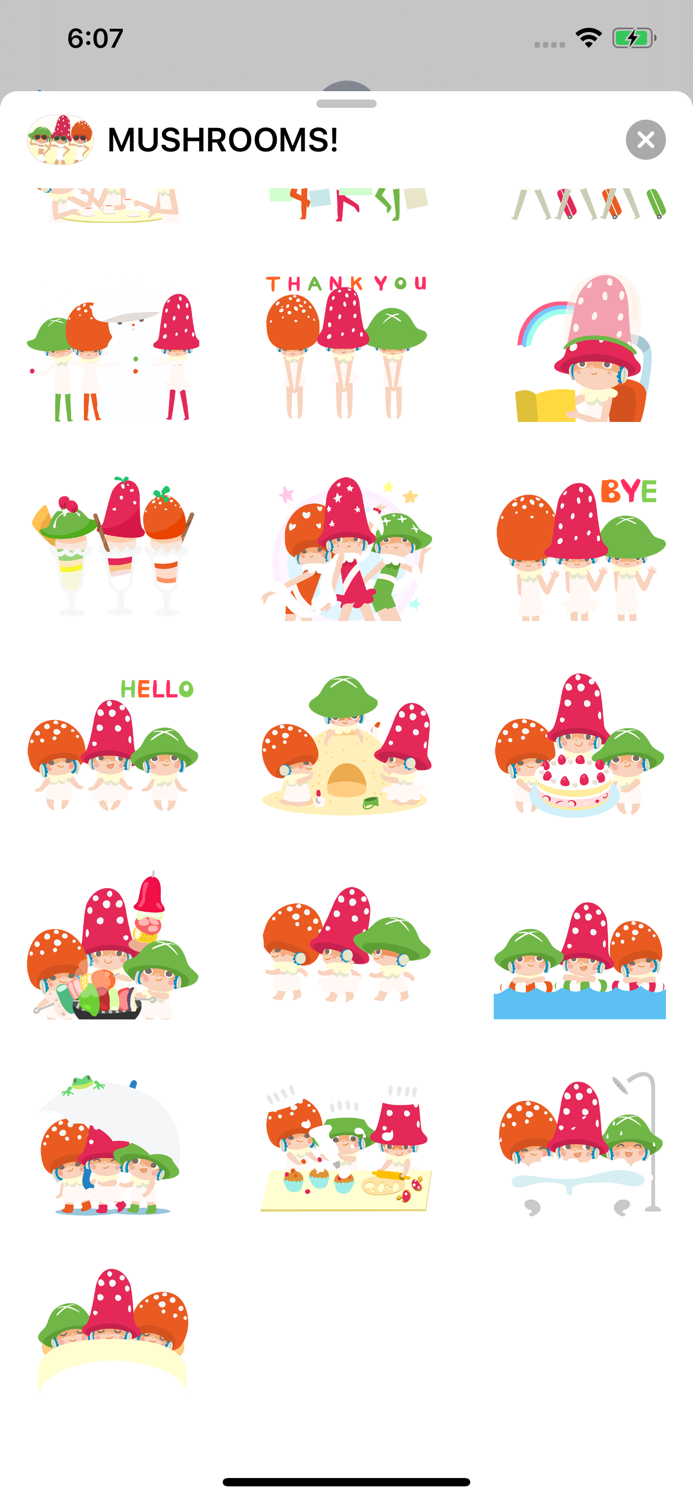 MUSHROOMS Stickers