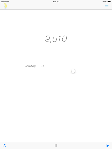 UX Pedometer - náhled