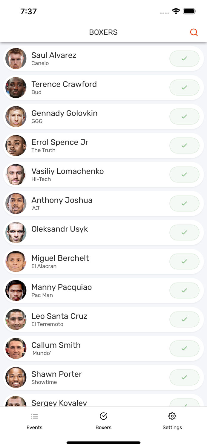 boxing main event notification