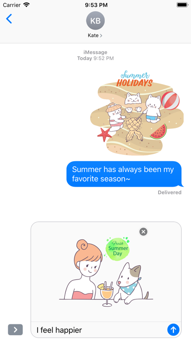 How to cancel & delete Summer & Vacation Cute Sticker from iphone & ipad 2