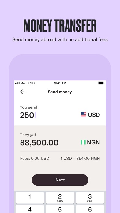 MAJORITY: Mobile banking screenshot 2