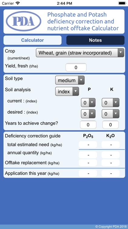 P&K Nutrient Calculator