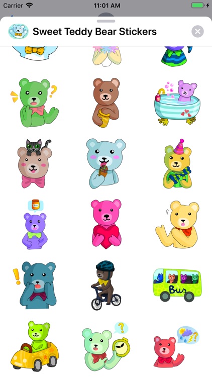 Sweet Teddy Bear Stickers