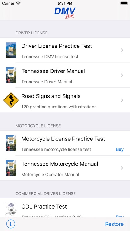 Tennessee DMV Test Prep