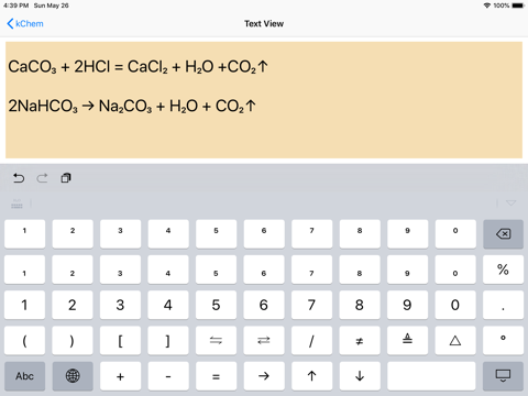 kChem - Chemistry Keyboard - náhled