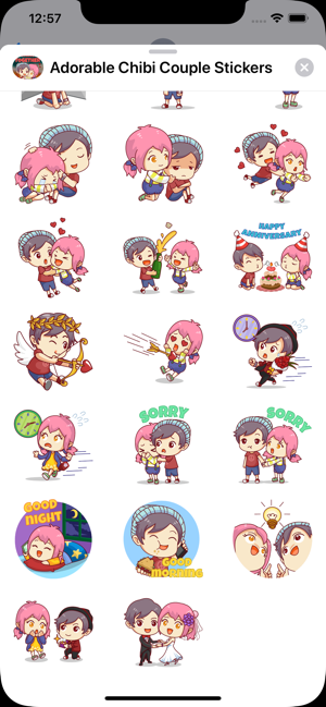 Adorable Chibi Couple Stickers(圖3)-速報App