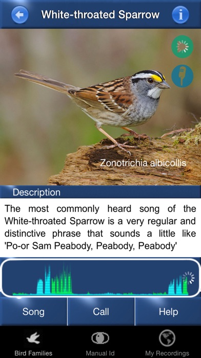 Bird Song Id USA NE Automatic Recognition and Reference - Songs and Calls of North East American Birds Screenshot 2
