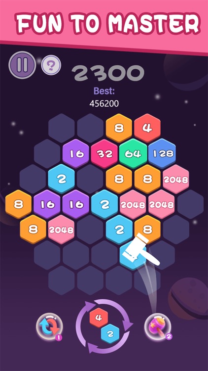 Superhex 2048 elimination game