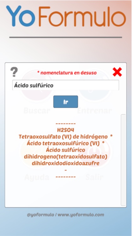 YoFormulo Formulación química