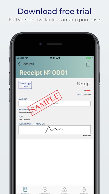 Receipts: create, print & mail screenshot-8